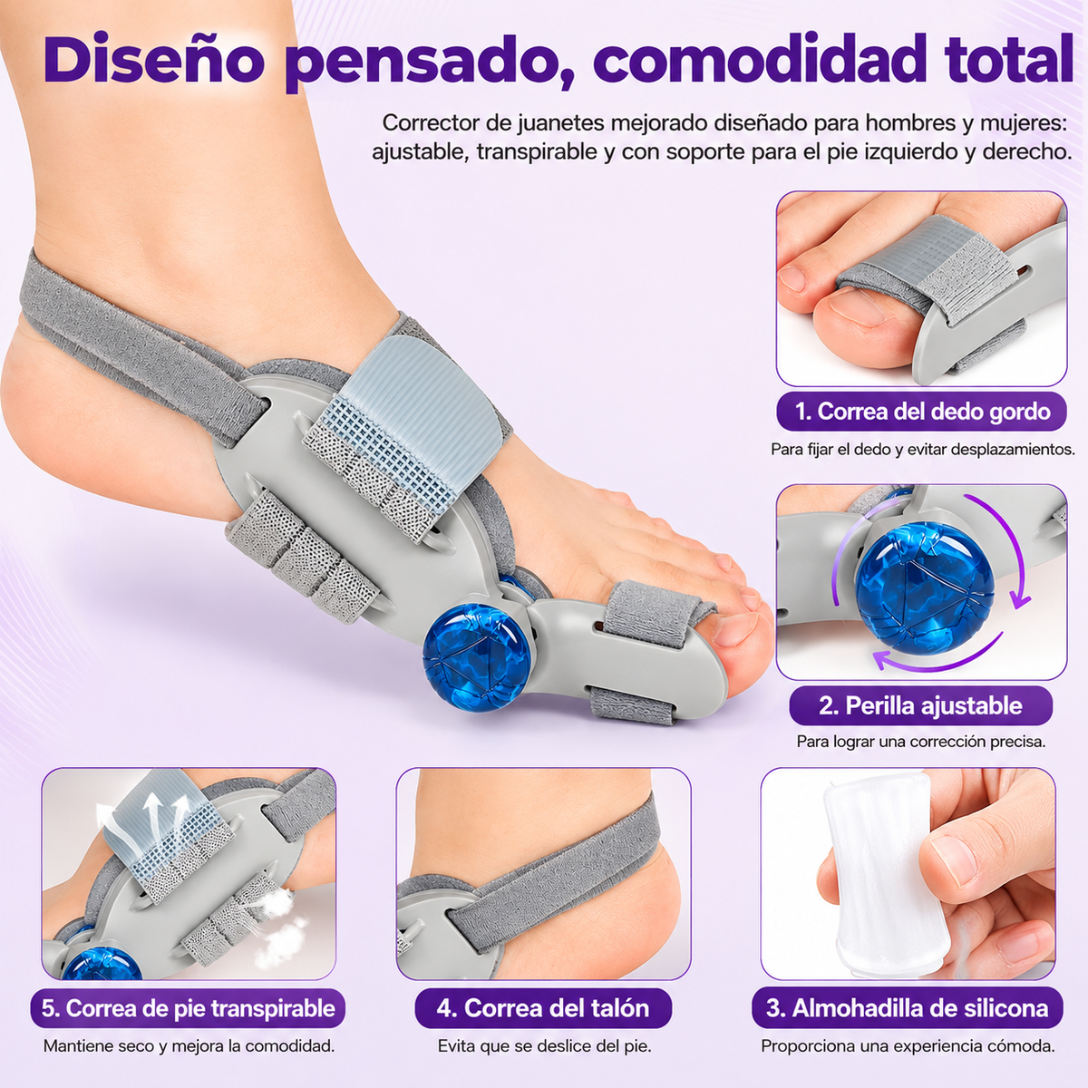 Corrector de Juanetes con Sistema de Doble Tensión